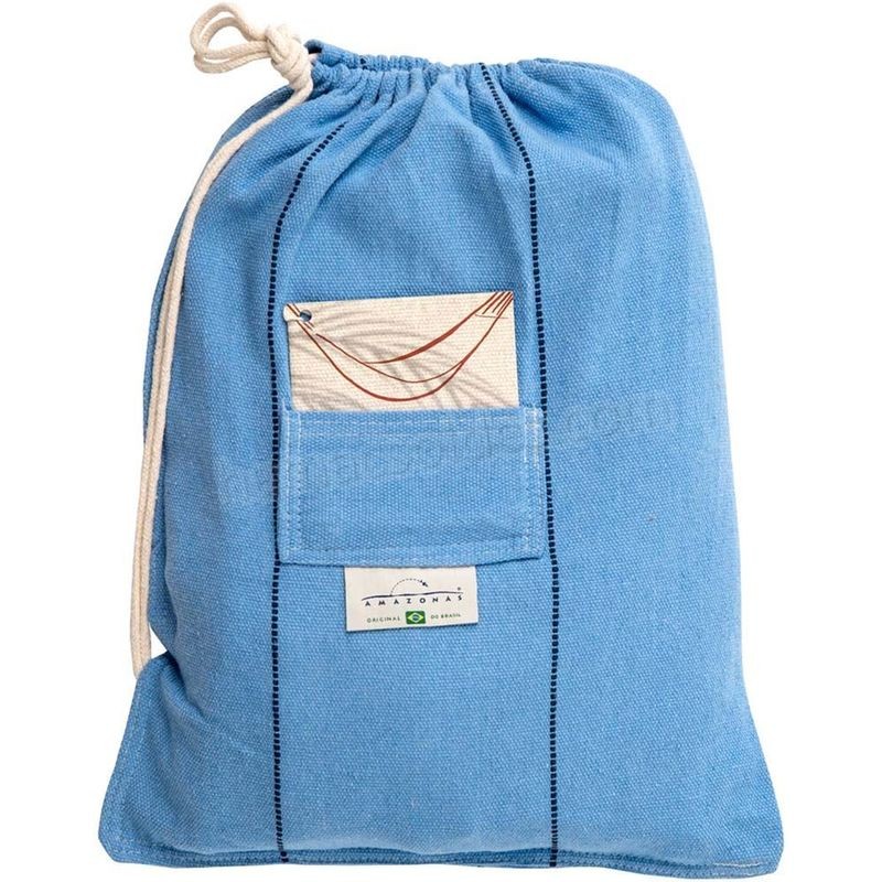 Soldes en ligne Hamac artisanal brésilien avec sac de rangement Bleu - Bleu - -2