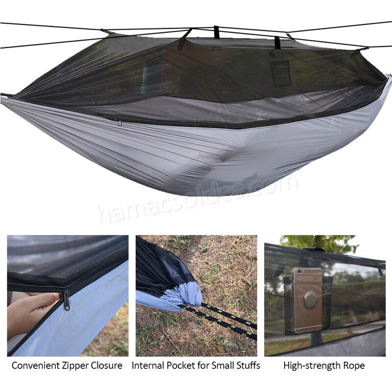 Soldes en ligne Camping Avec Hamac Mosquito Net Mesh Leger Hamac Portable Pour Camping Voyager Backyard Backpacking - -1