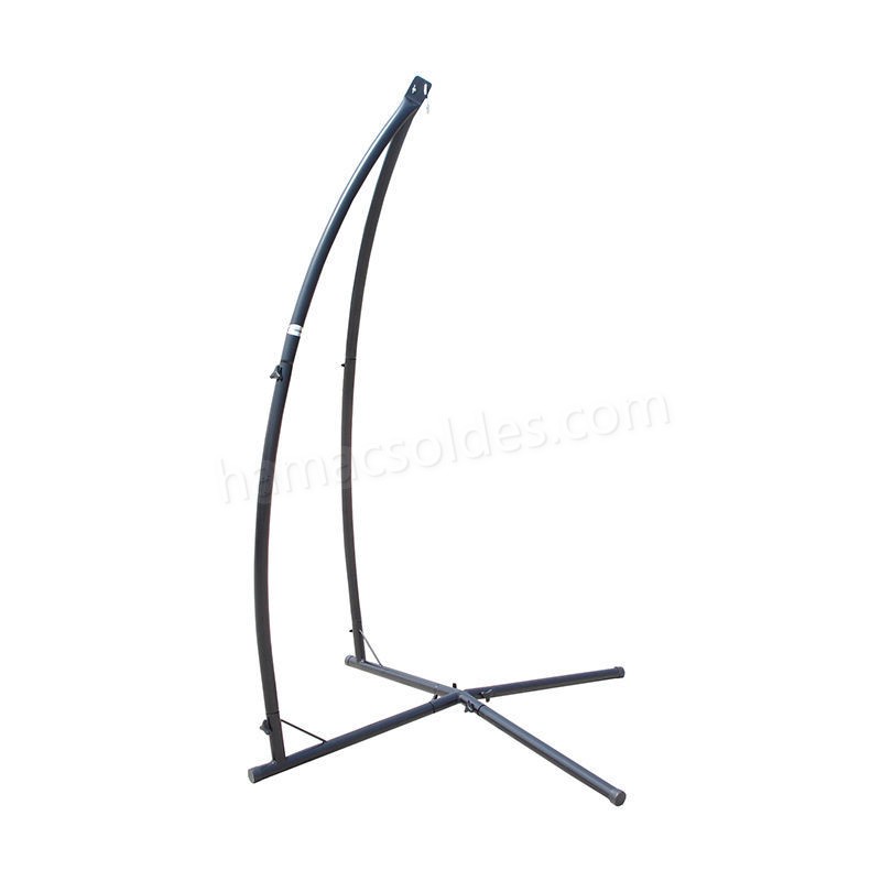 Soldes en ligne Support pour fauteuil suspendu 215 cm | Soutien pour accrocher balancelle et chaises suspendues | en Acier couleur Noir | Poids max supporté 120 kg | pour internes et externes - -0