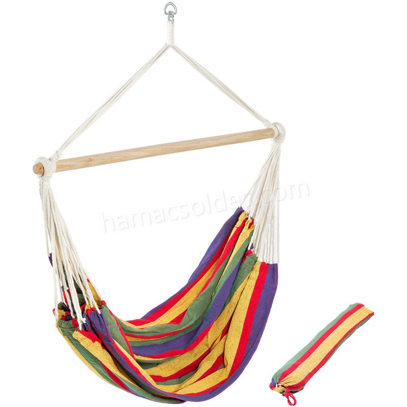 Soldes en ligne Hamac Suspendu Chaise Multicolore - 185 cm x 125 cm + Sac de rangement - -0