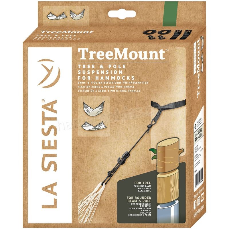Soldes en ligne TreeMount Black - Fixation arbre & poteau pour hamacs - Noir / gris - -2