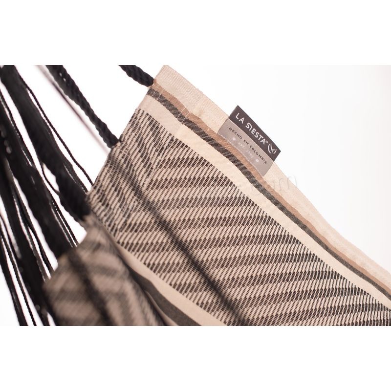 Soldes en ligne Habana Zebra - Chaise-hamac Kingsize en coton bio - Noir / gris - -3
