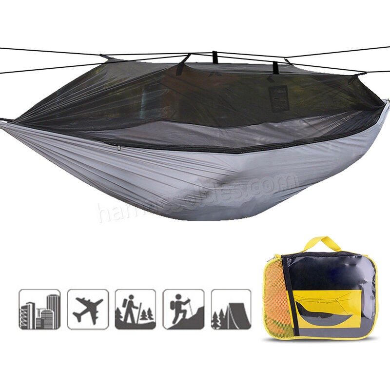 Soldes en ligne Camping Avec Hamac Mosquito Net Mesh Leger Hamac Portable Pour Camping Voyager Backyard Backpacking - -0