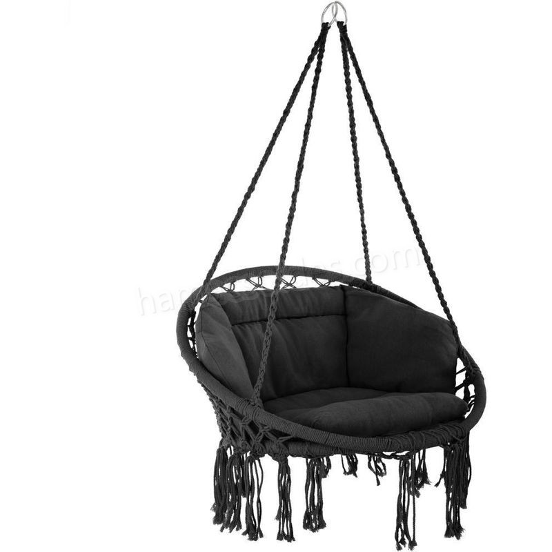 Soldes en ligne Fauteuil suspendu ELISA hamac meuble jardin diamètre 80 cm noir - Noir - -0