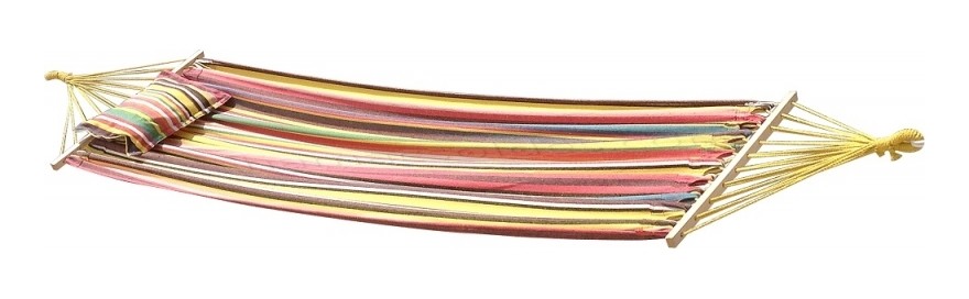 Soldes en ligne Toile de hamac 200 x 100 cm avec support et cordages - Multicolore - -0