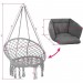 Soldes en ligne Fauteuil suspendu ELISA hamac meuble jardin diamètre 80 cm gris - Gris - 4