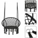 Soldes en ligne 330lbs suspendus balançoire hamac chaise corde ronde macramé porche patio maison extérieure - 3