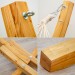 Soldes en ligne AMANKA Support en bois pour hamacs 310x120cm avec hamac XXL max. 200kg Beige - 2
