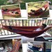 Soldes en ligne Hamac jardin double grand lit suspendu camping balancelle sac transat terrasseRayé rouge - 0