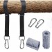 Soldes en ligne Kit de harnais de suspension pour hamac avec 2 mousquetons robustes et anneaux en D, peut supporter jusqu'à 550 kg avec sac de rangement, coussin de protection d'arbre - 0