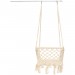 Soldes en ligne Chaise hamac tricotée en macramé suspendu en corde de coton hamac pompon balançoire porche - 1