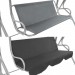 Soldes en ligne Balancelle sur pied assise fauteuil meuble jardin 3 personnes gris - Gris - 3