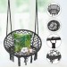Soldes en ligne Chaise Hamac Suspendue En Coton Luxe Cushion Outdoor Camping Gris LAVENTE - Gris - 4