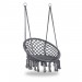Soldes en ligne MSTORE | Chaise suspendue balançoire de jardin avec coussin | Charge maximale 150 kg | Fixation à un ou deux points | Déco jardin | Gris - Gris - 1