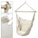 Soldes en ligne Hamac suspendu balançoire siège coton support crème 120 cm extérieure intérieure - 3