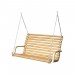 Soldes en ligne banc pour Balancelle de porche | en bois de mélèze | pour 2 personnes | incl chaînes et crochets robustes | pour l´intérieur de la maison et le jardin | conçu pour être accroché dans un support (non compris) - 0