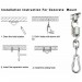 Soldes en ligne Kit de suspension pour chaise hamac, ressort pivotant, mousqueton, montage au plafond - 12 pi¨¨ces - Argent - 4