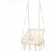 Soldes en ligne Chaise hamac tricotée en macramé suspendu en corde de coton hamac pompon balançoire porche - 0