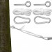 Soldes en ligne Kit pour Accrocher votre Hamac | Kit complet incl Cordes Mousquetons Vis à Anneau | Poids max. supporté 160 kg - 0